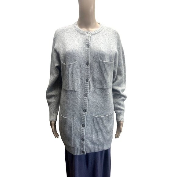 Vintage Liz Claiborne Lambswool Angora Button Front Sweaters M - Picture 1 of 8